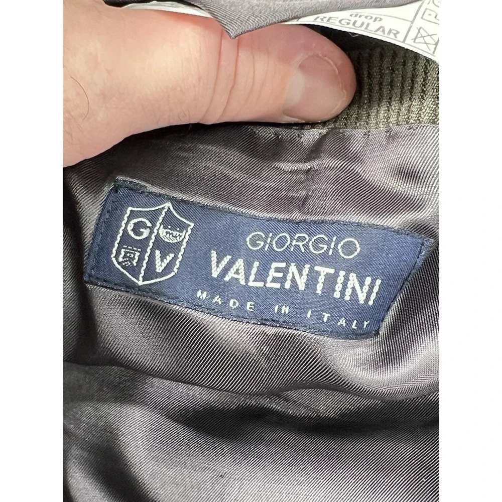 Giorgio Valentini 100% Wool Blazer Made In Italy Size 40R Light Gray‎